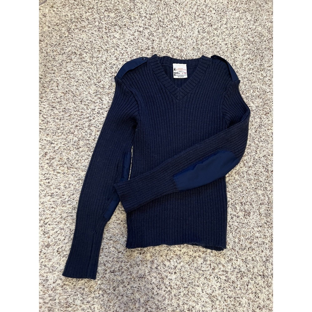 BRIGADE QUARTERMASTERS WOOLLY PULLY SWEATER‎ Navy PURE WOOL ARMY ENGLAND 40